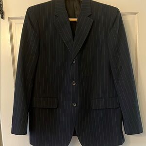 Classic Black Pinstripe Men's Blazer by Banana Republic